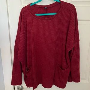 Shein 4xl/20 long sleeve sweater top with front pockets